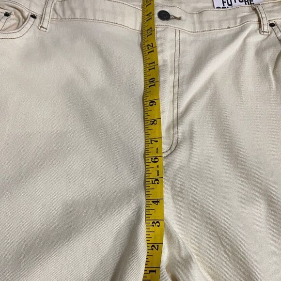 NWT Future Collective High Rise Flare Jeans 24 Cream Gabriella Karefa-Johnson - Picture 12 of 15